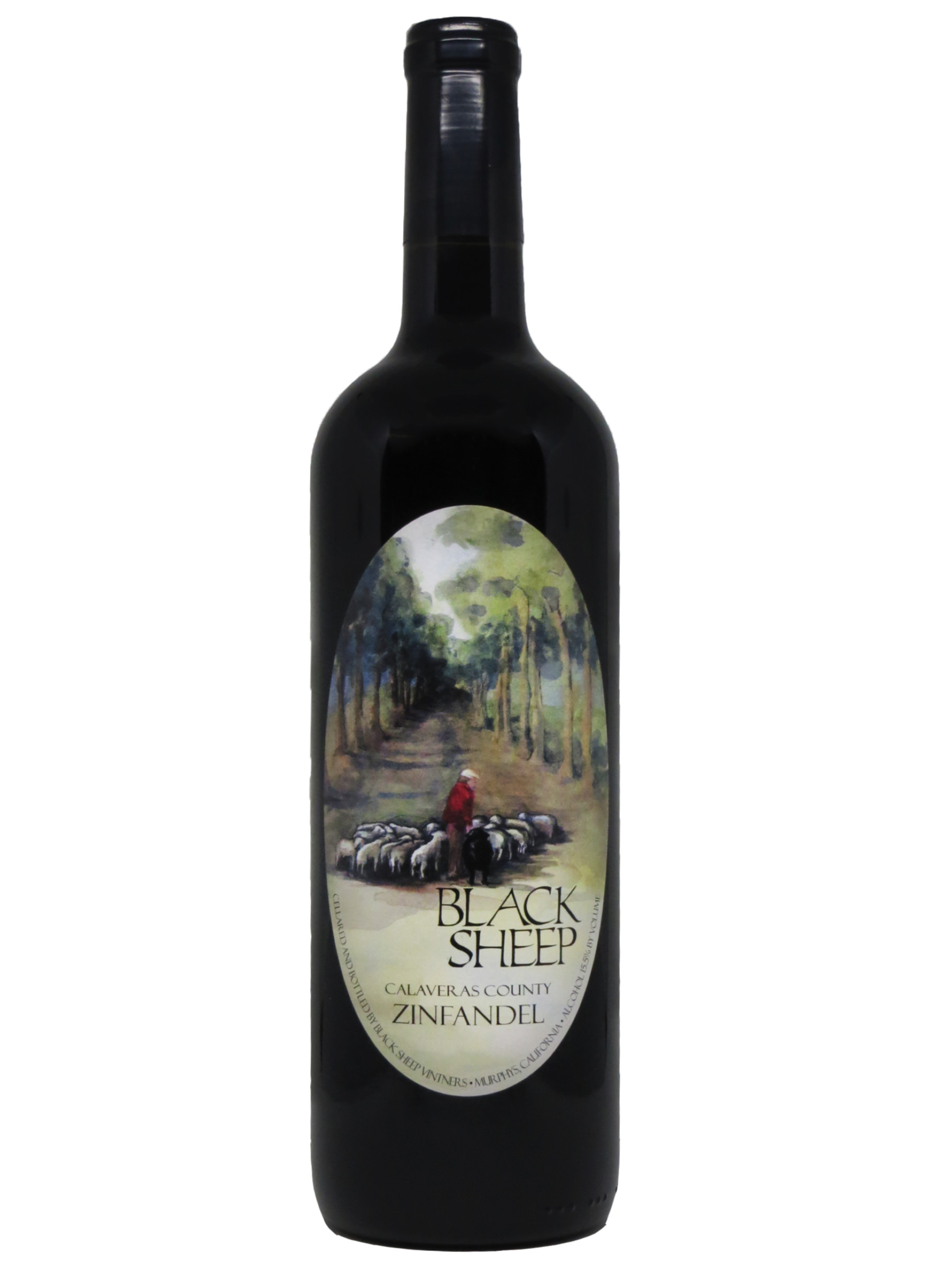 Amador County Fair winning bottle of Black Sheep Winery's 2018 Calaveras County Zinfandel