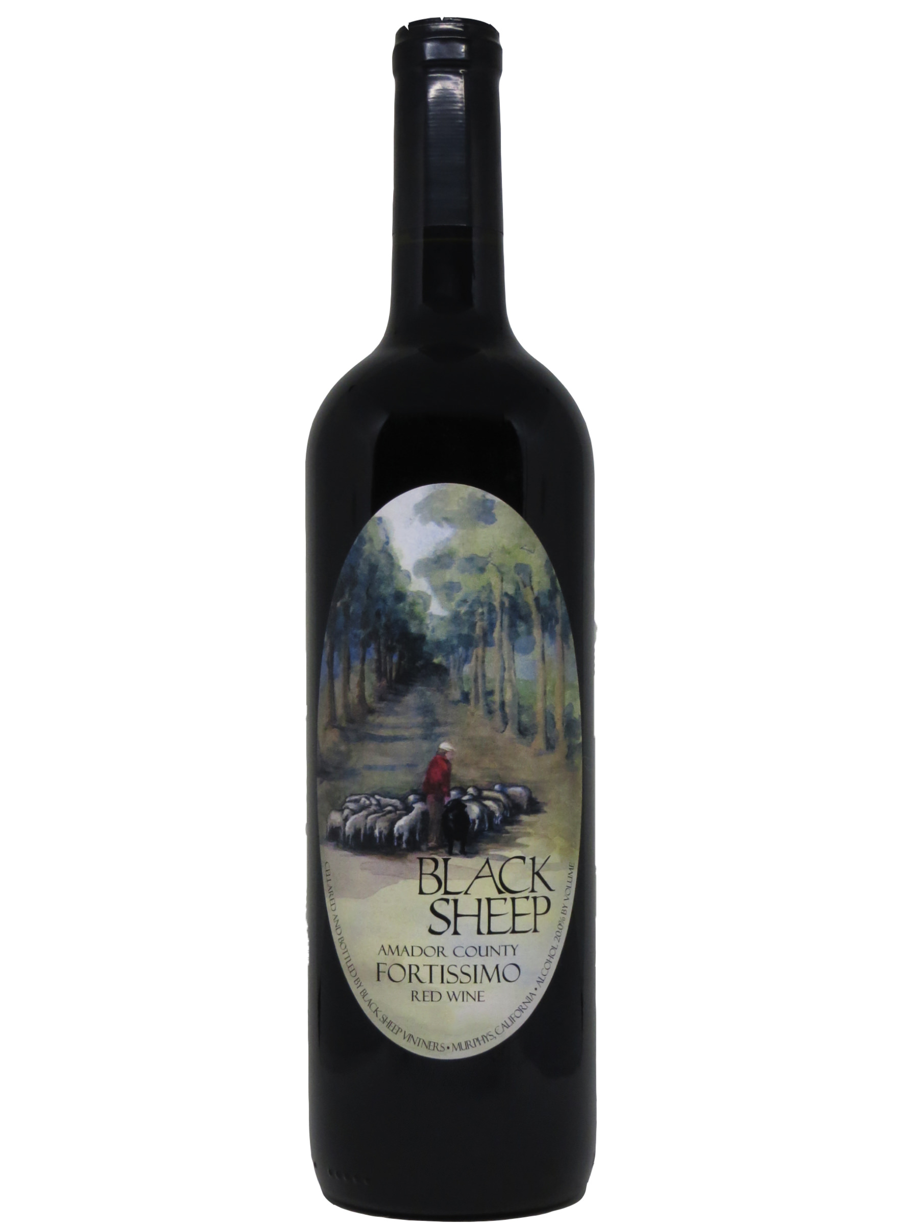 black sheep winery fortissimo wine bottle
